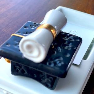 Nora Fleming retired rare graduation cap with nfs all over .